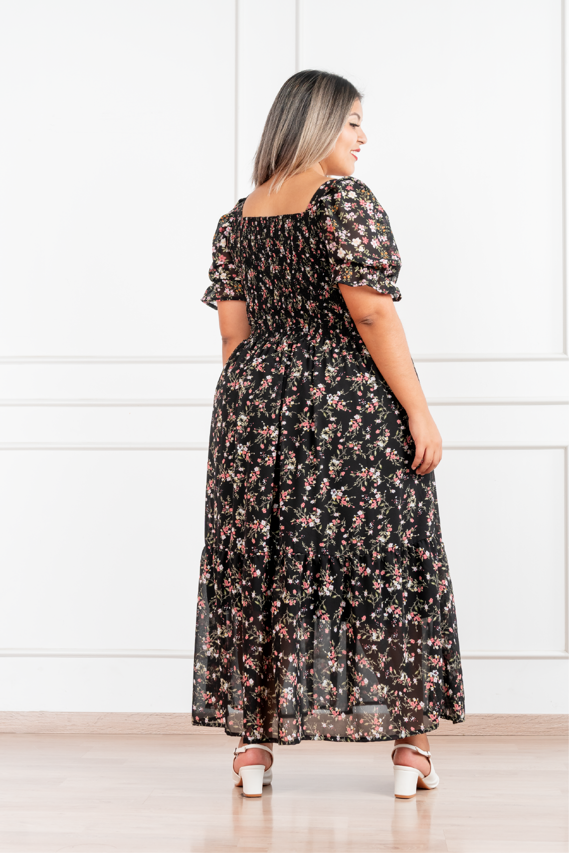 Vestido Amelia manga corta