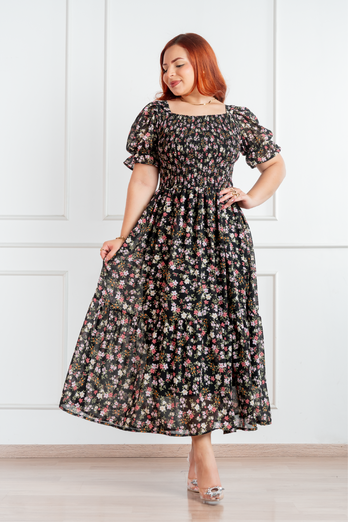 Vestido Amelia manga corta