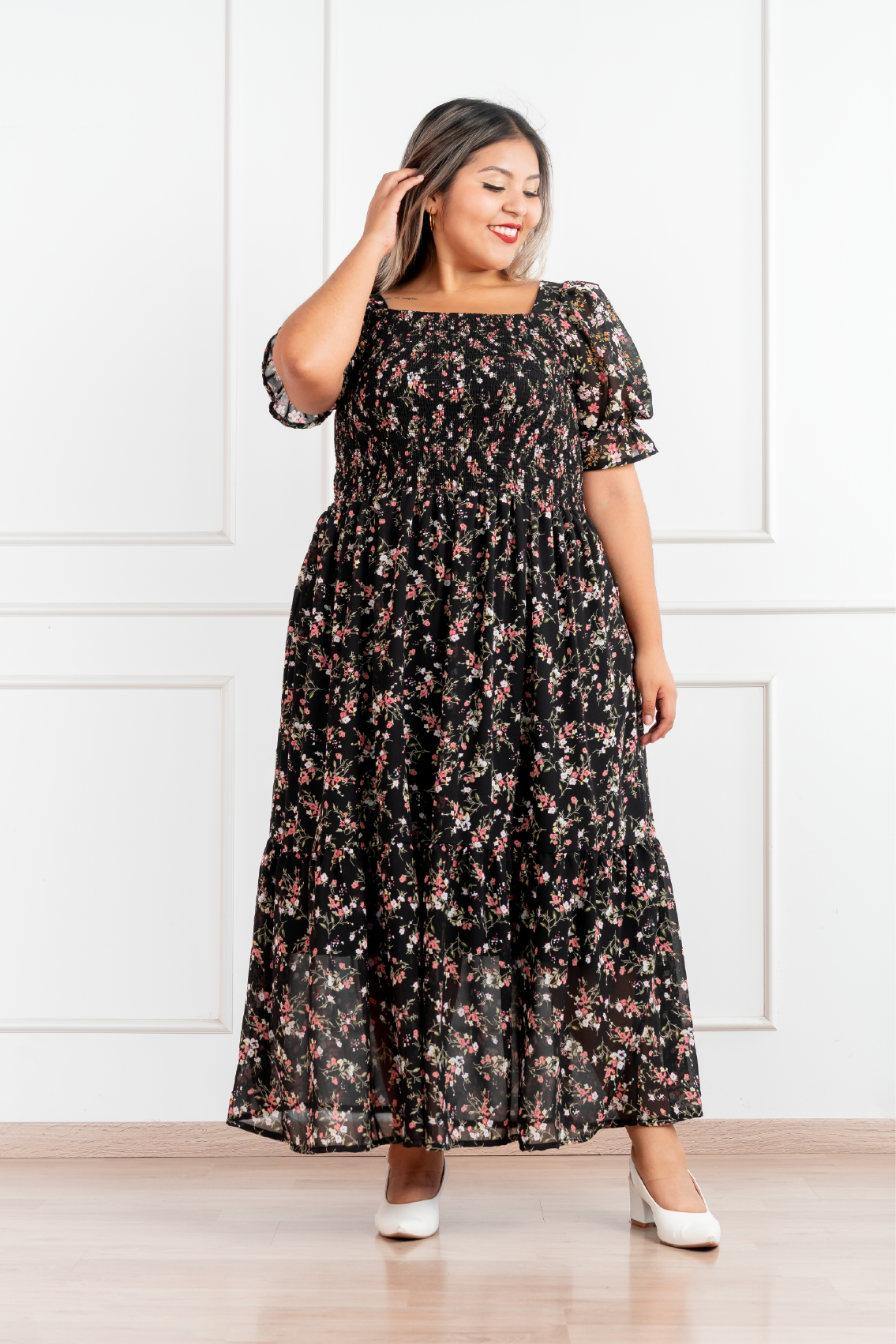 Vestido Amelia manga corta