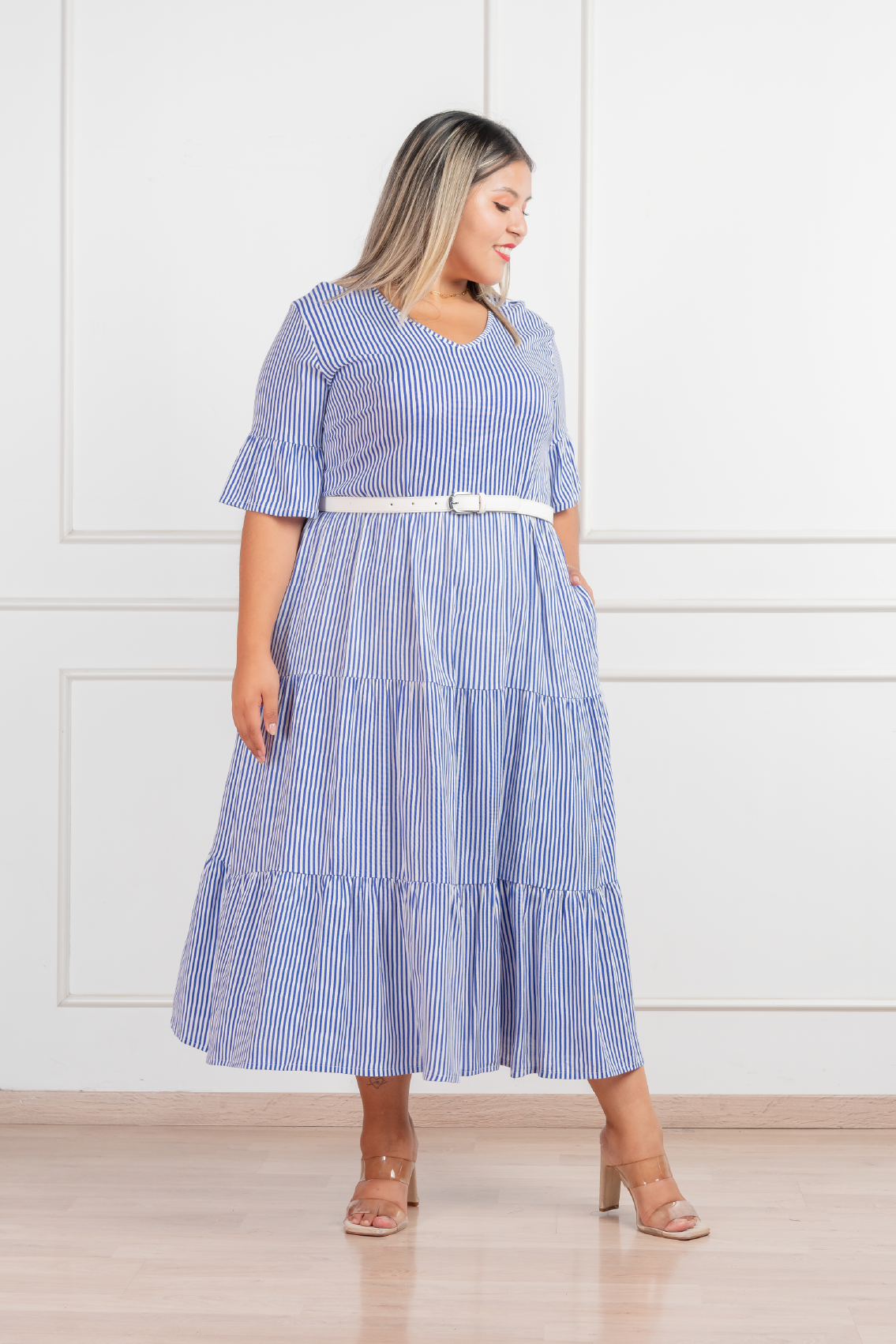 Vestido Edith con diseño a rayas