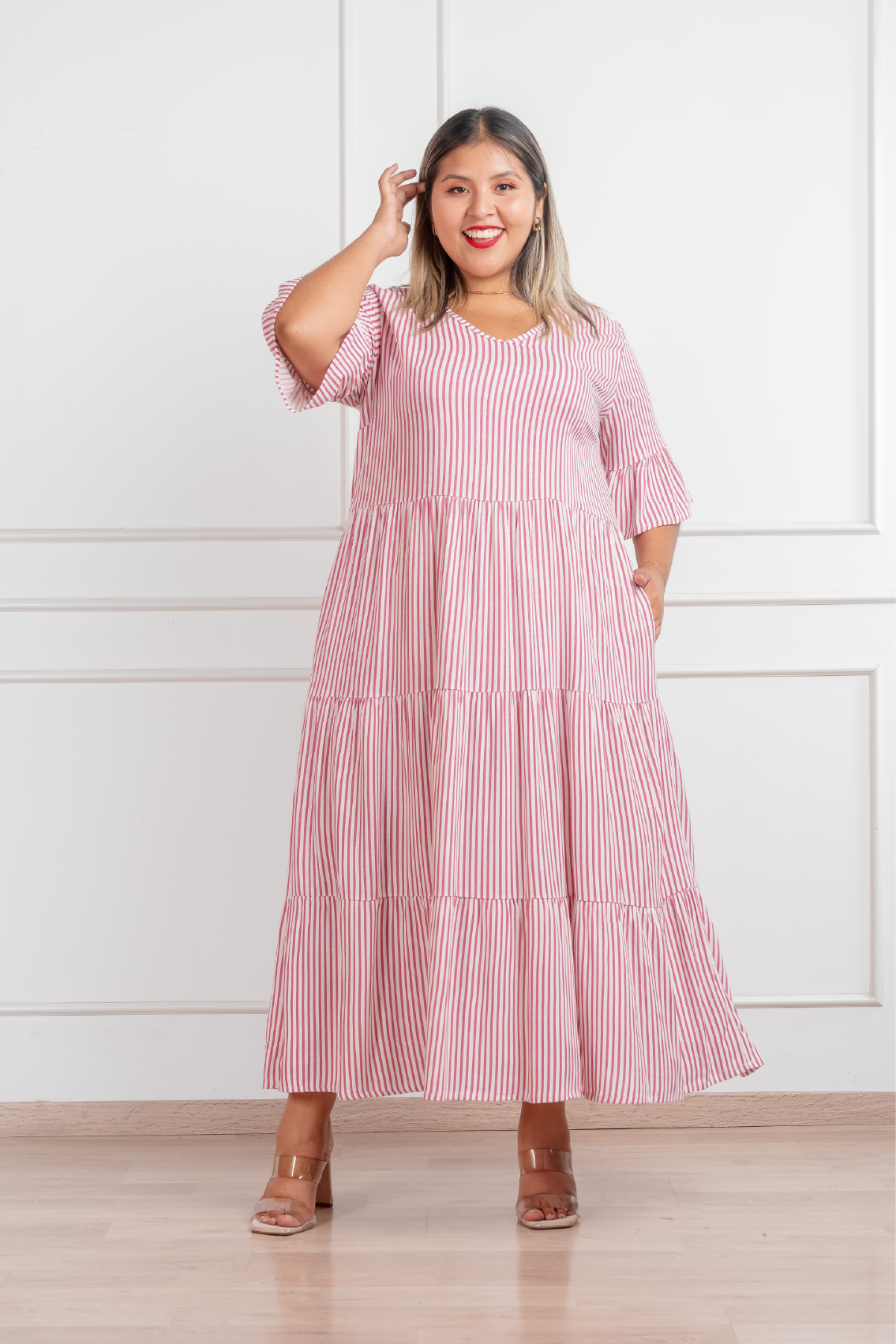 Vestido Edith con diseño a rayas