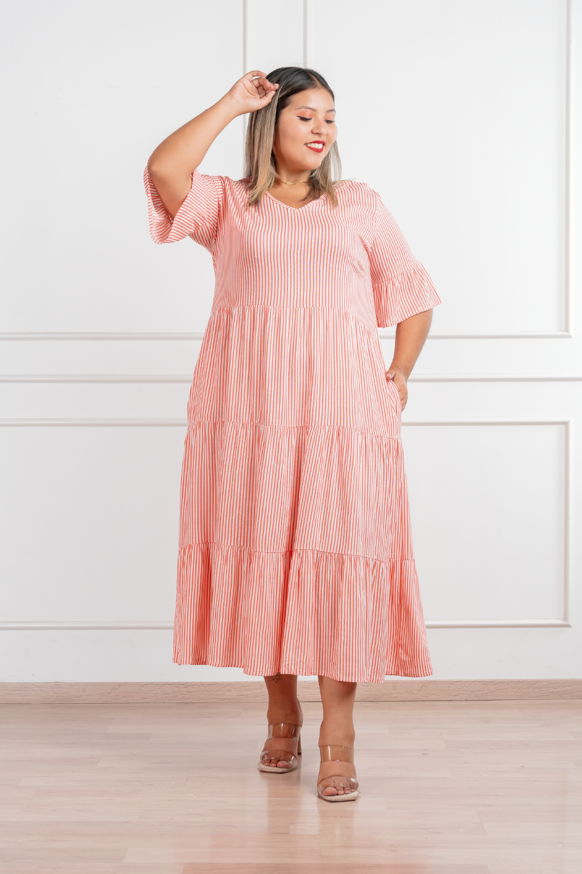 Vestido Edith con diseño a rayas