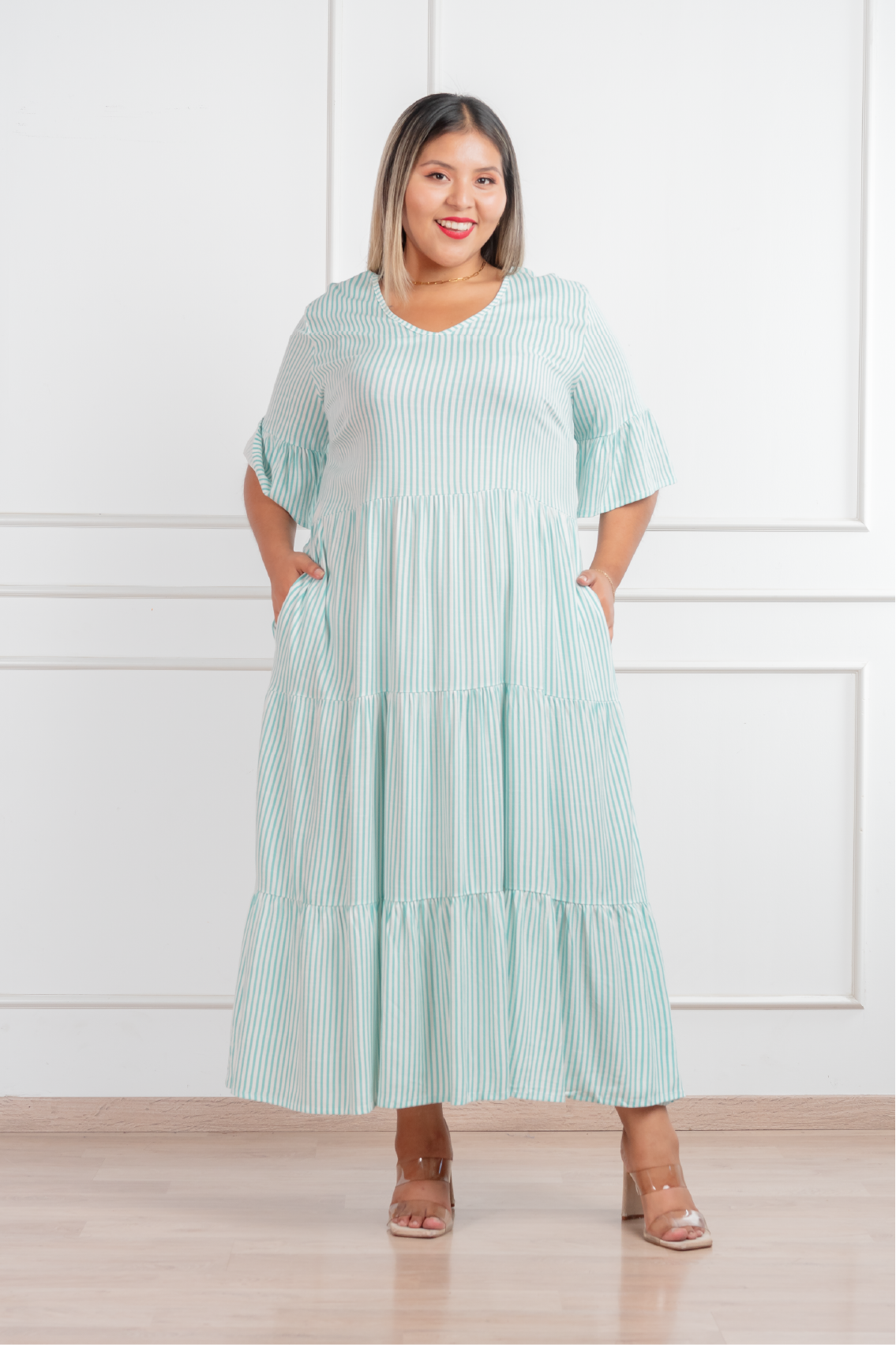 Vestido Edith con diseño a rayas