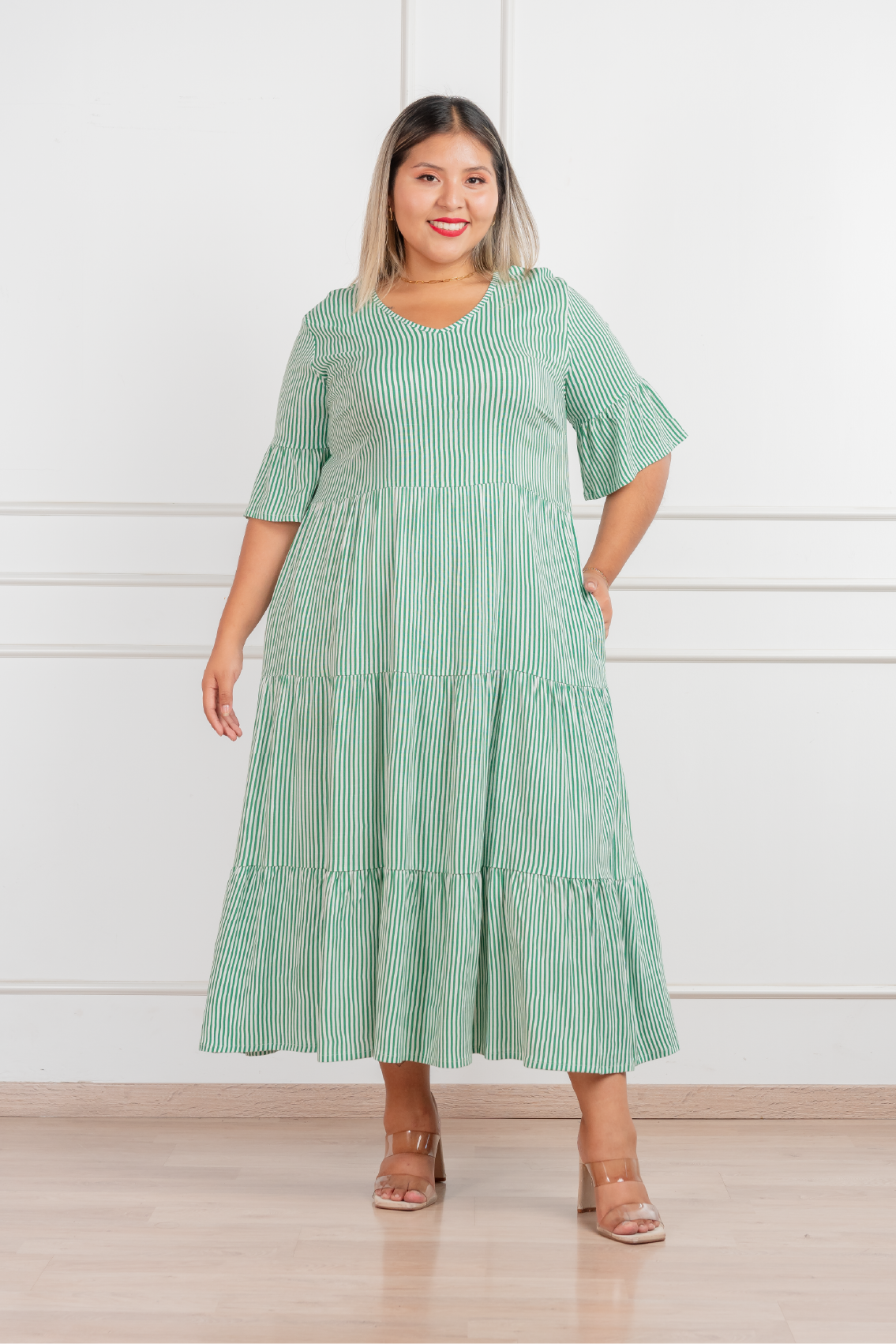 Vestido Edith con diseño a rayas