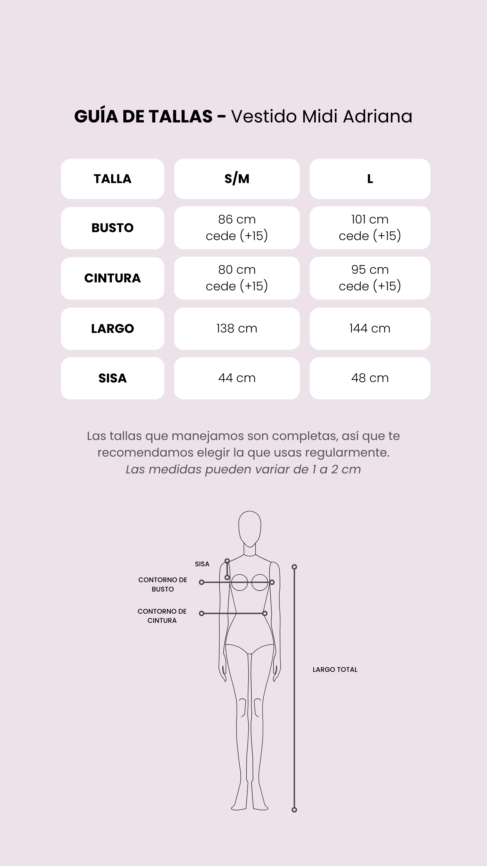 Tabla de medidas