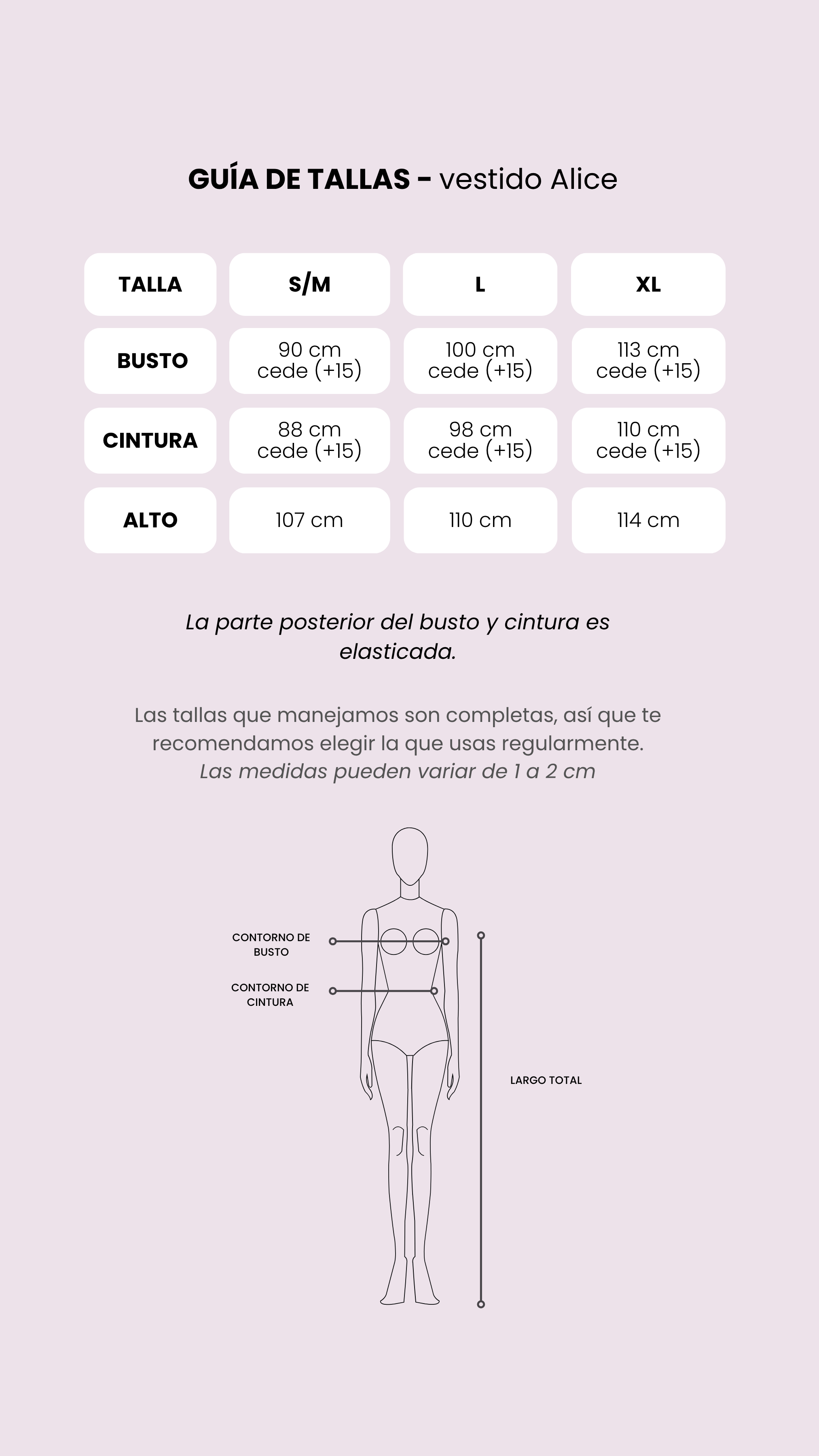 Tabla de medidas