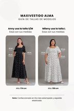 Maxivestido Alma Polka Dots Negro