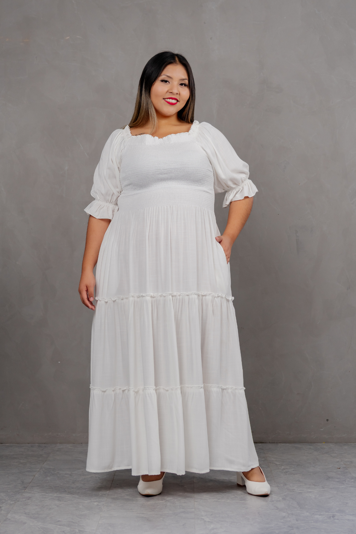 Maxivestido Off Shoulder amada