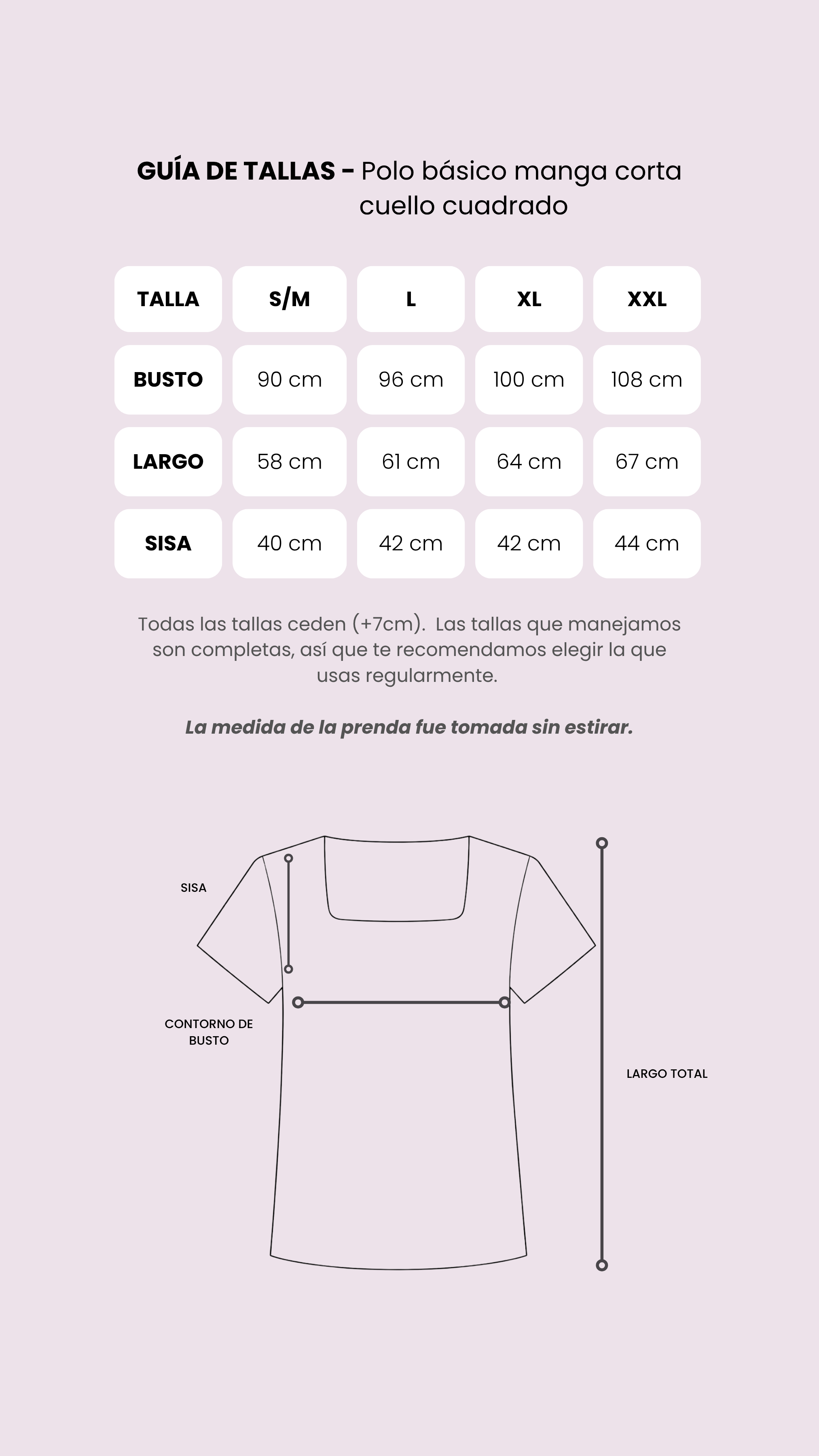 Tabla de medidas