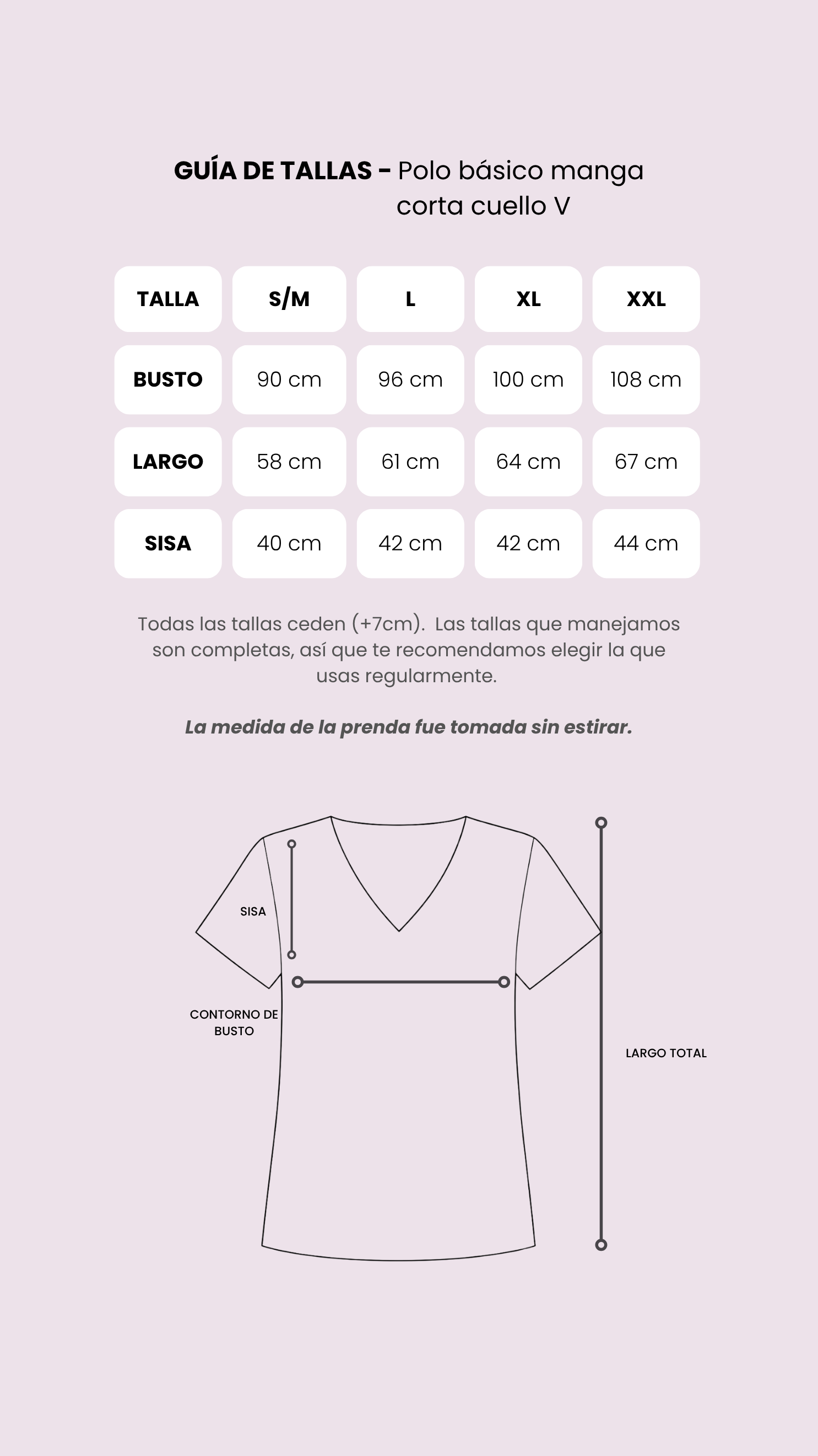 Tabla de medidas