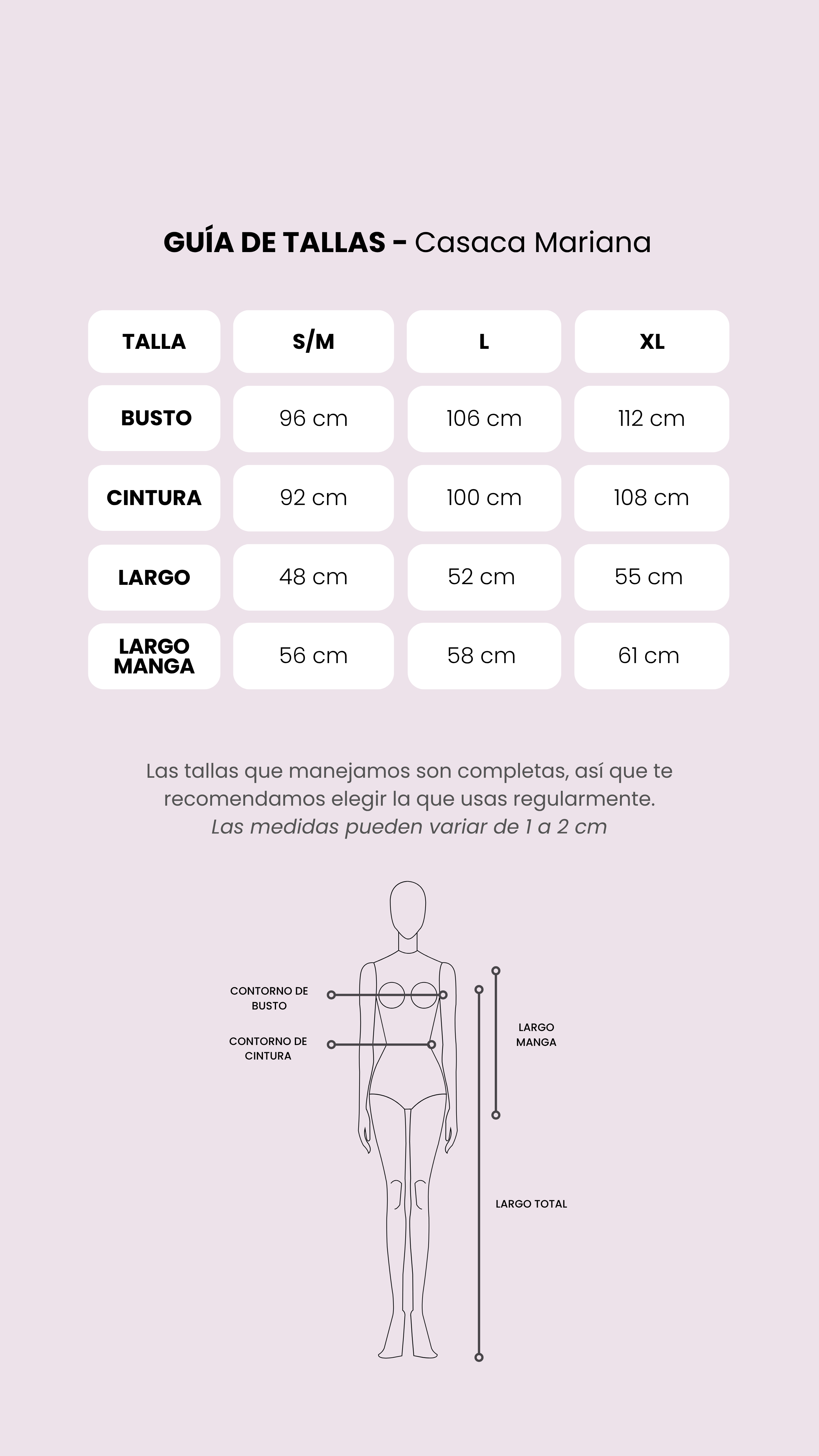 Tabla de medidas