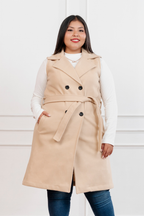 Chaleco de paño Victoria beige