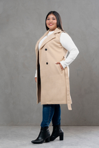 Chaleco de paño Victoria beige