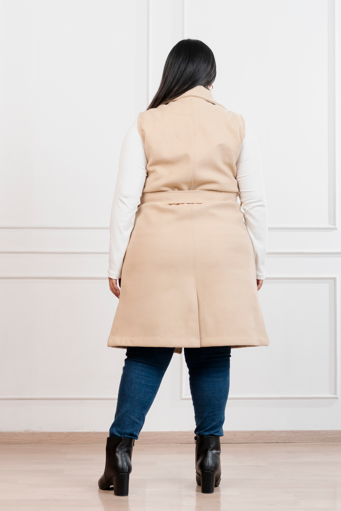Chaleco de paño Victoria beige