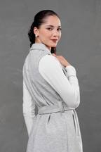 Maxi chaleco de paño Celine Gris
