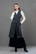 Maxi chaleco de paño Celine Gris