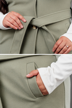 Maxi chaleco de paño Celine verde