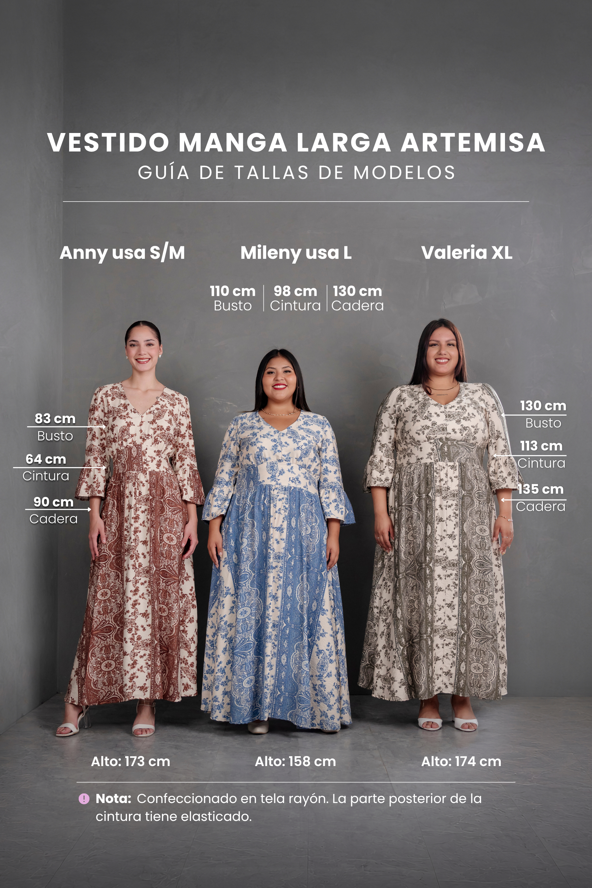 Vestido Largo Estampado Boho Artemisa