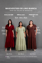 Maxivestido de lino Bianca