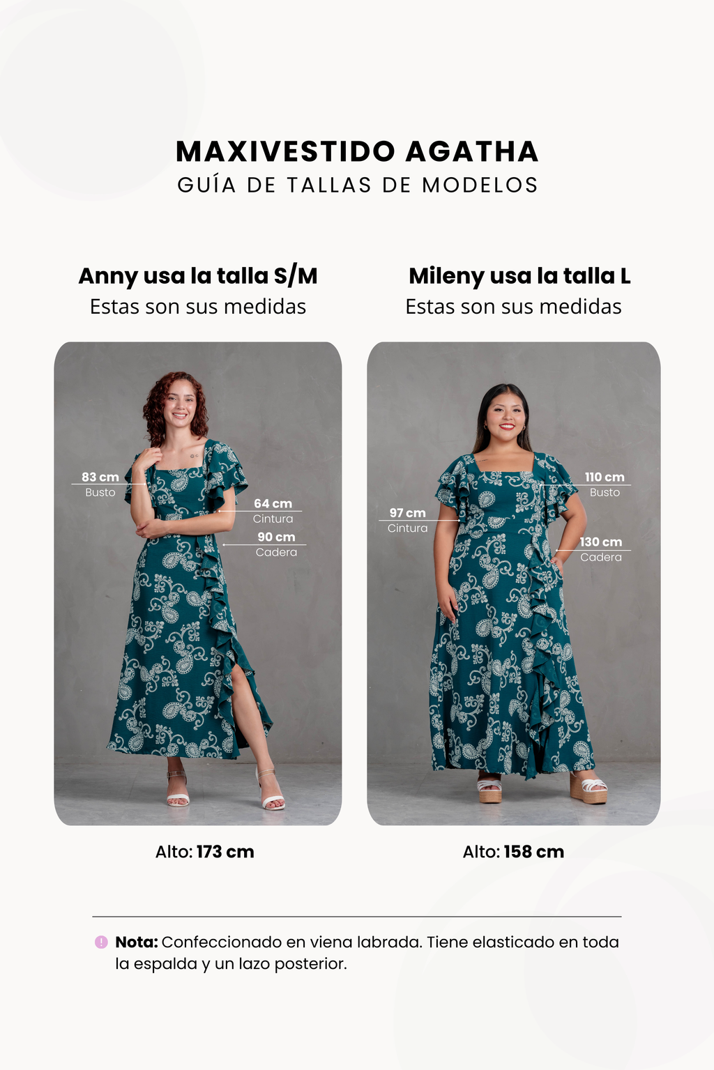 Maxivestido Agatha Paisley con vuelos