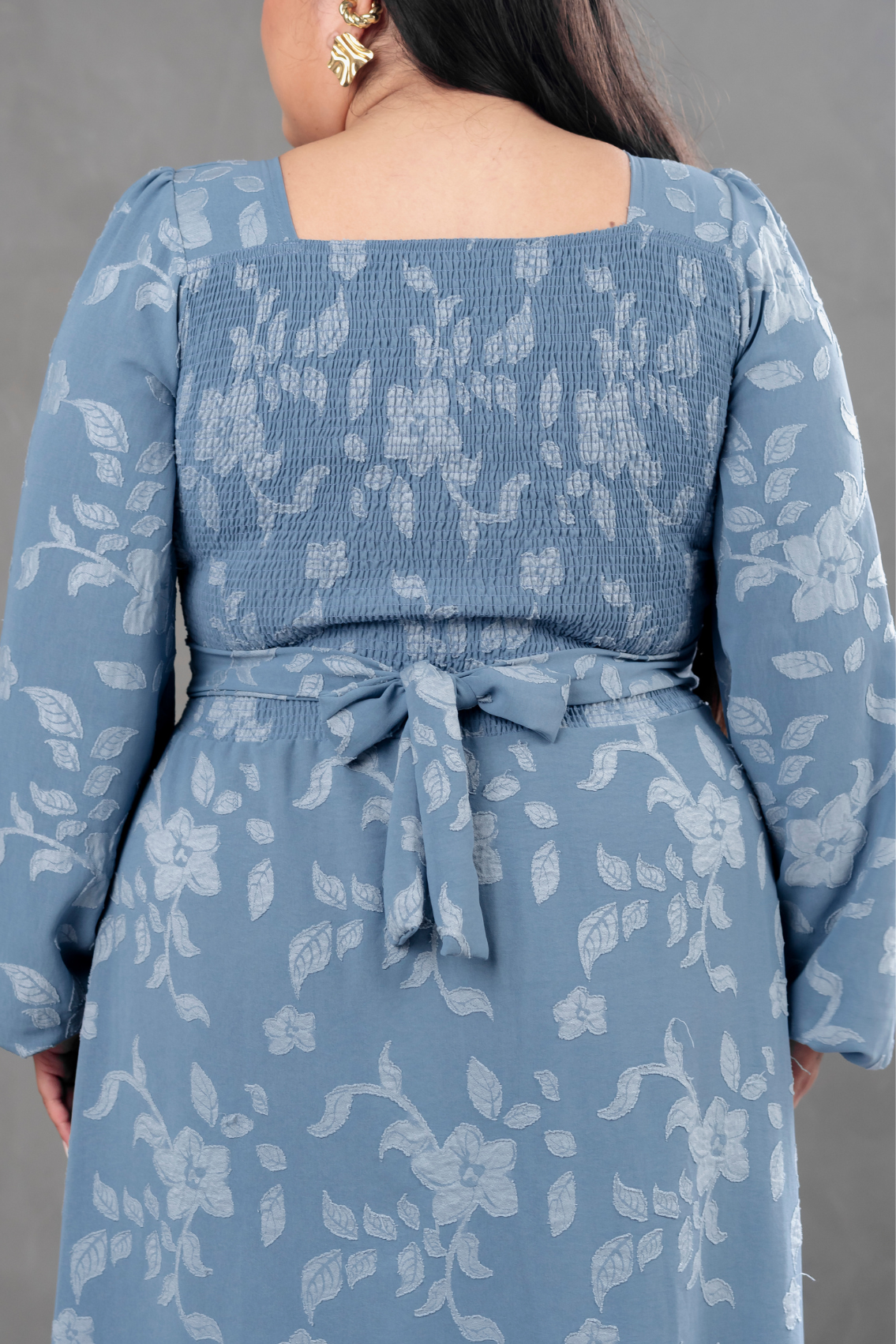 Maxivestido Agatha manga larga