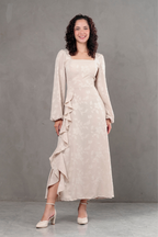 Maxivestido Agatha manga larga