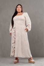 Maxivestido Agatha manga larga