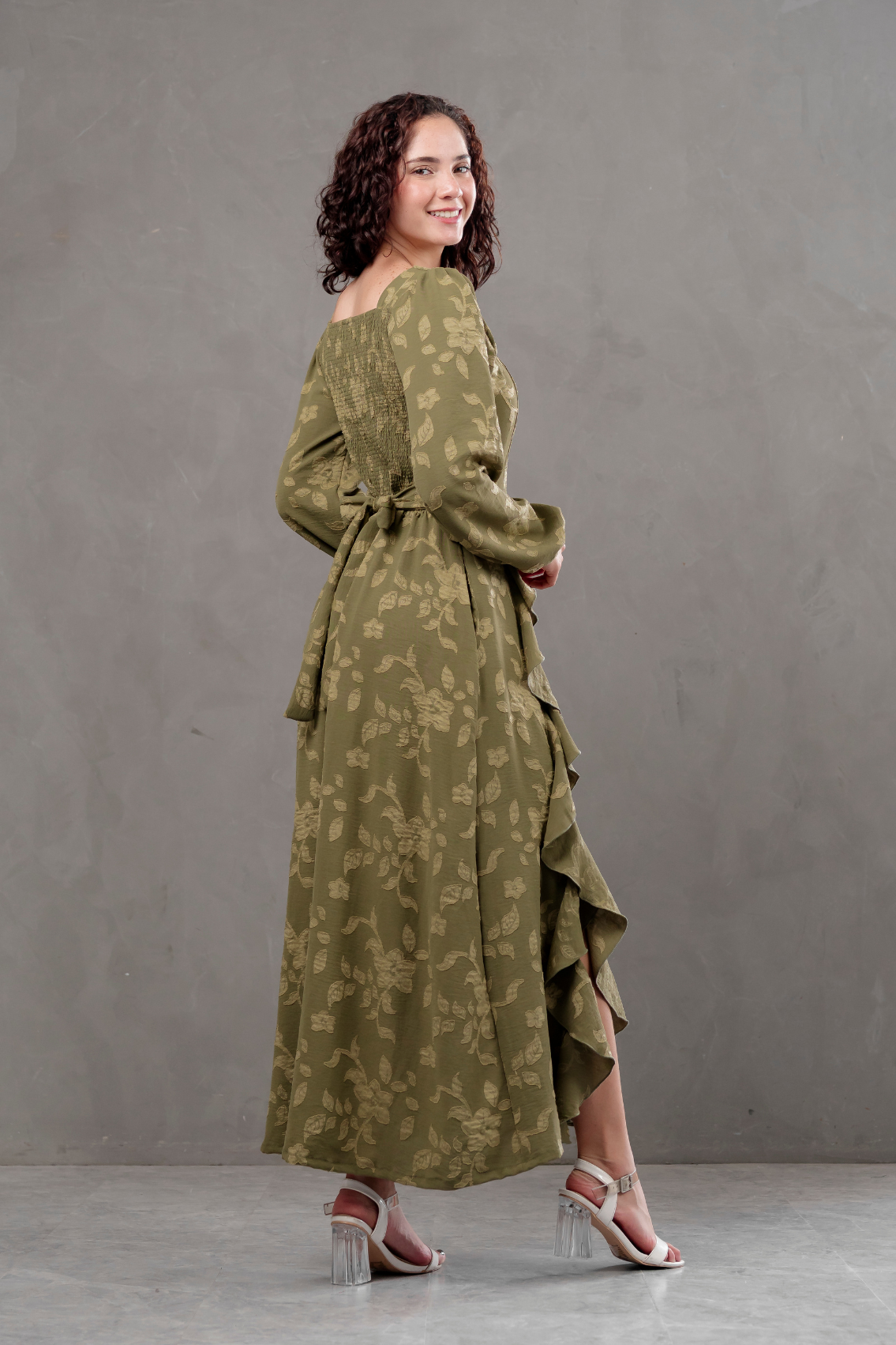 Maxivestido manga larga Agatha