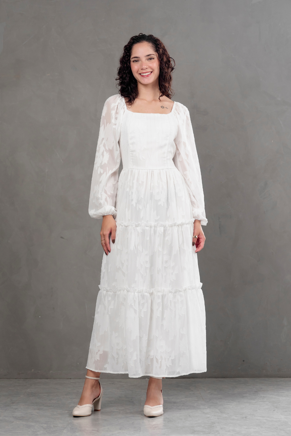 Maxivestido de gasa Aurora