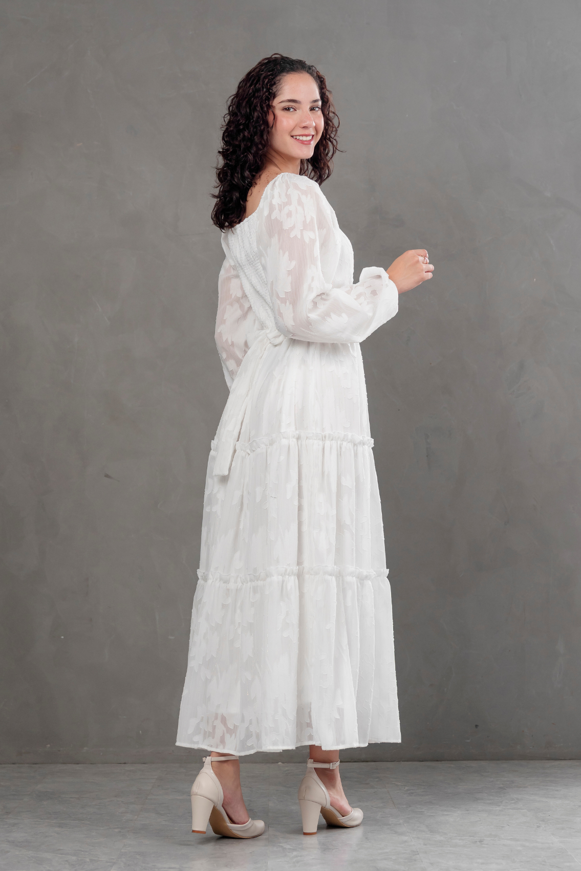 Maxivestido de gasa Aurora