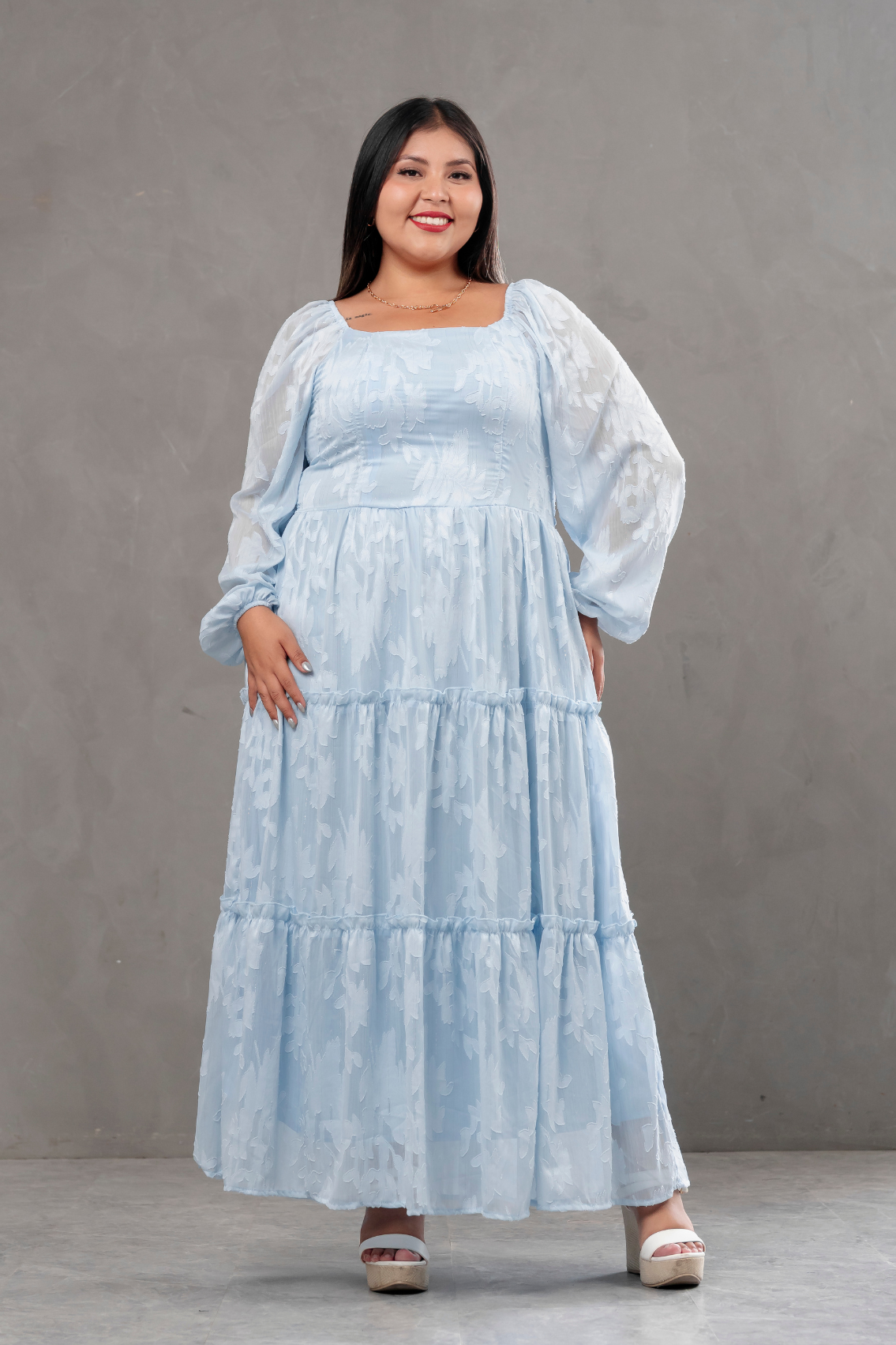 Maxivestido de gasa Aurora