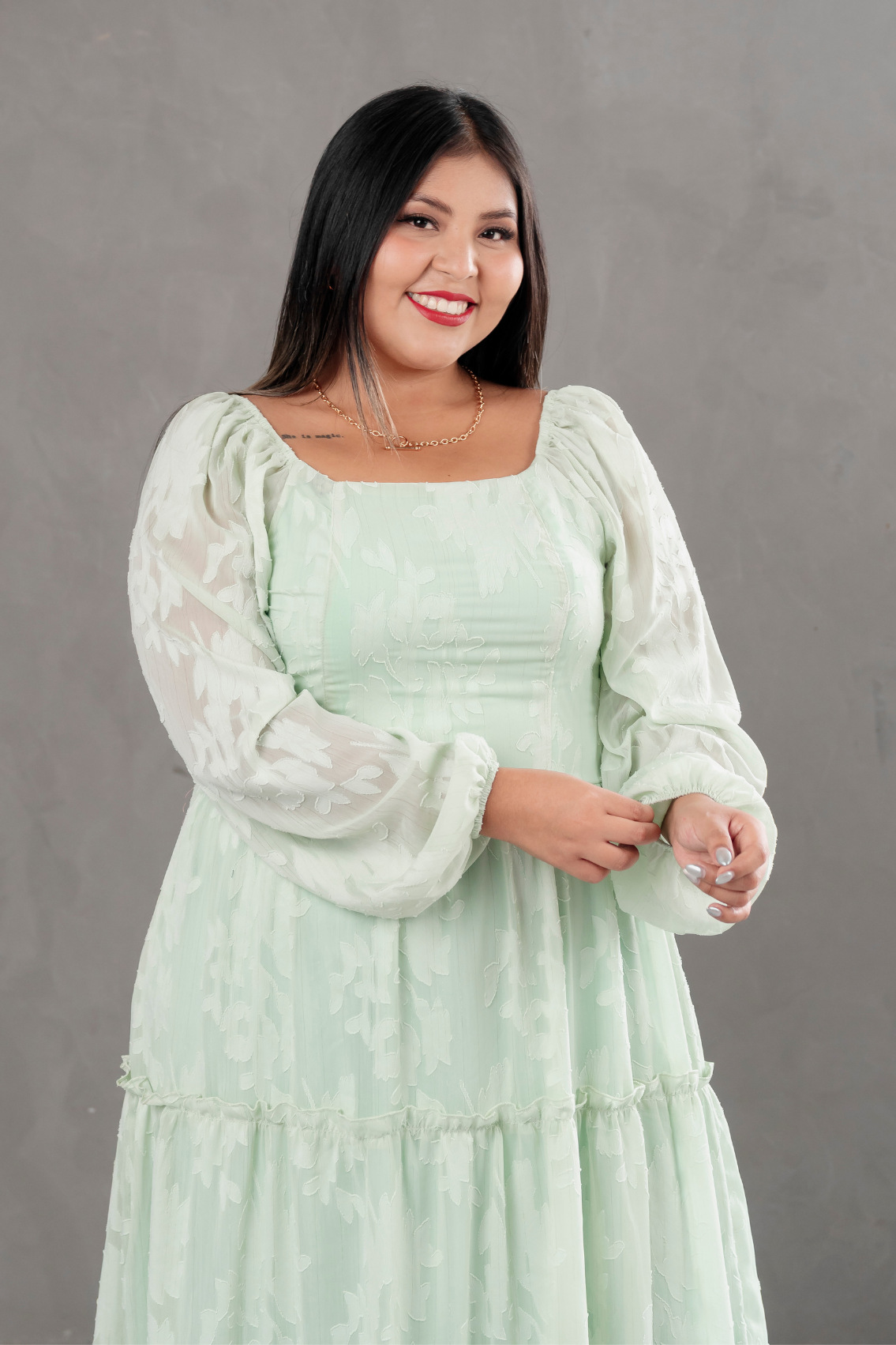 Maxivestido de gasa Aurora