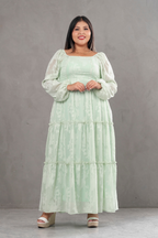 Maxivestido de gasa Aurora