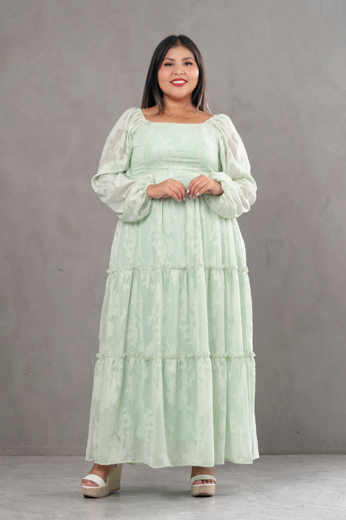 Maxivestido de gasa Aurora