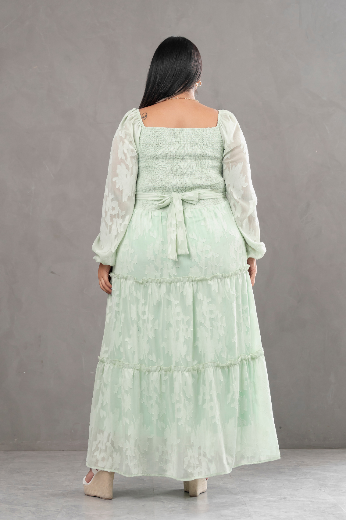 Maxivestido de gasa Aurora