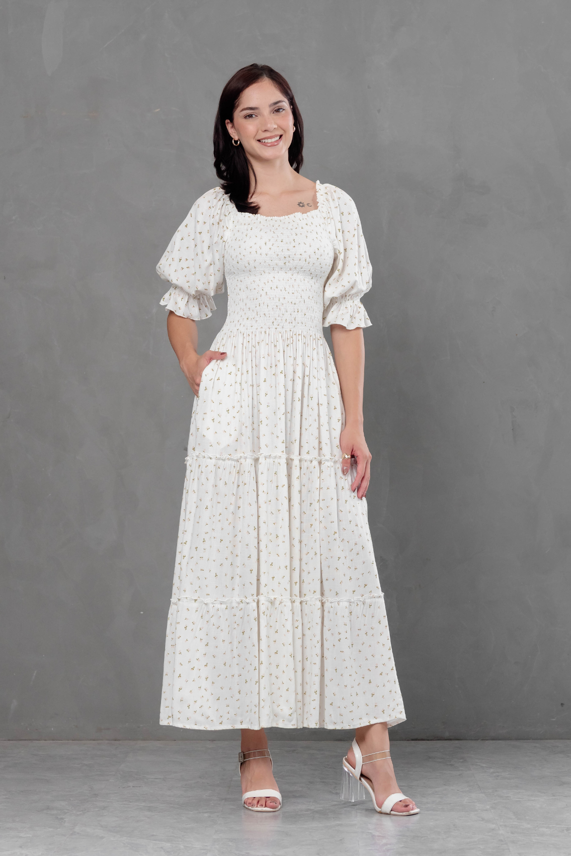Maxivestido Gabriela Floreado