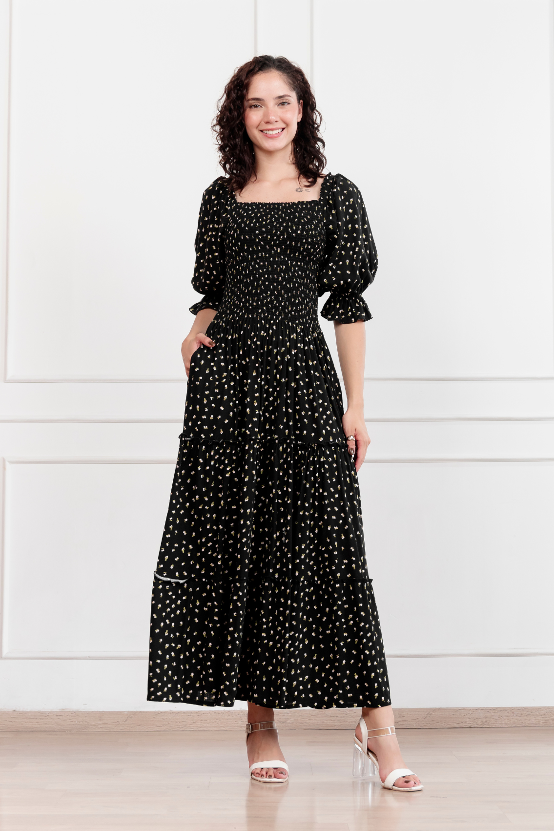 Maxivestido Gabriela Floreado