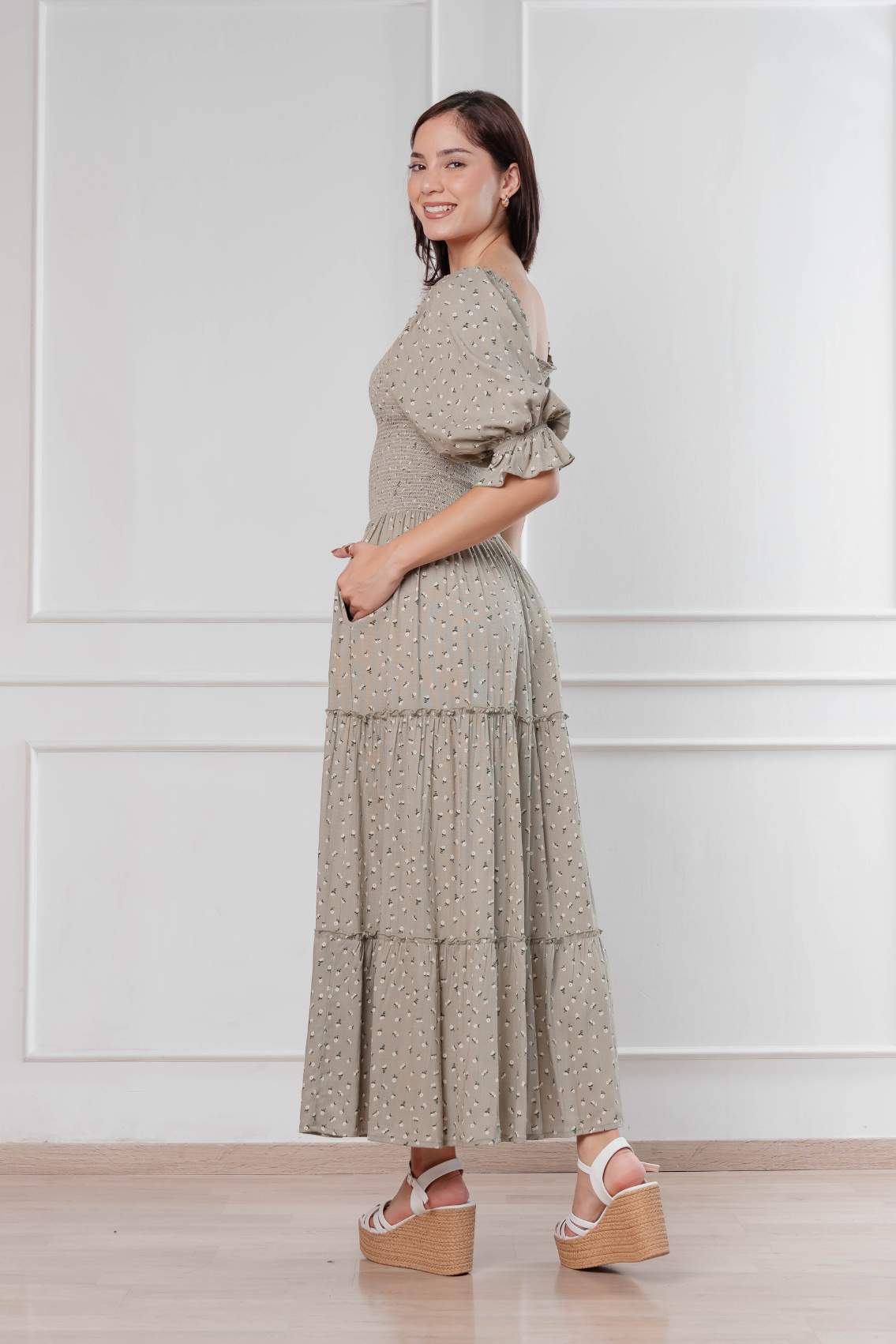 Maxivestido Gabriela Floreado