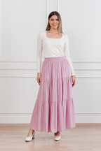Maxifalda de lino Alba