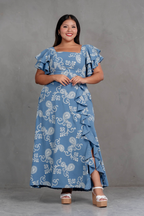 Maxivestido Agatha Paisley con vuelos