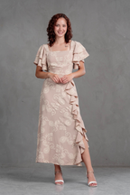 Maxivestido Agatha Paisley con vuelos