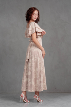 Maxivestido Agatha Paisley con vuelos