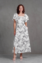 Maxivestido Agatha Paisley con vuelos