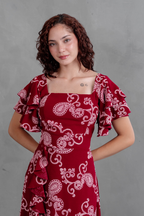 Maxivestido Agatha paisley con vuelos