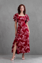 Maxivestido Agatha paisley con vuelos