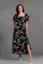Maxivestido Agatha paisley con vuelos