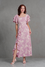 Maxivestido Agatha Paisley con vuelos