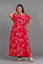 Maxivestido Agatha paisley con vuelos