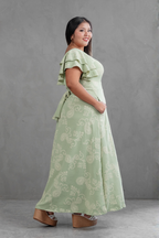 Maxivestido Agatha Paisley con vuelos