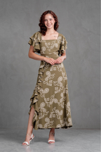 Maxivestido Agatha paisley con vuelos